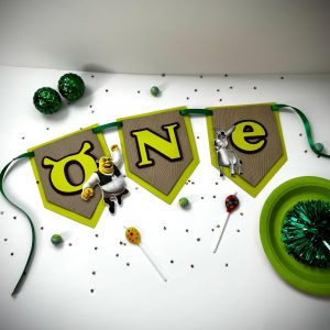 shrek birthday banner personalized – party decoration for kids