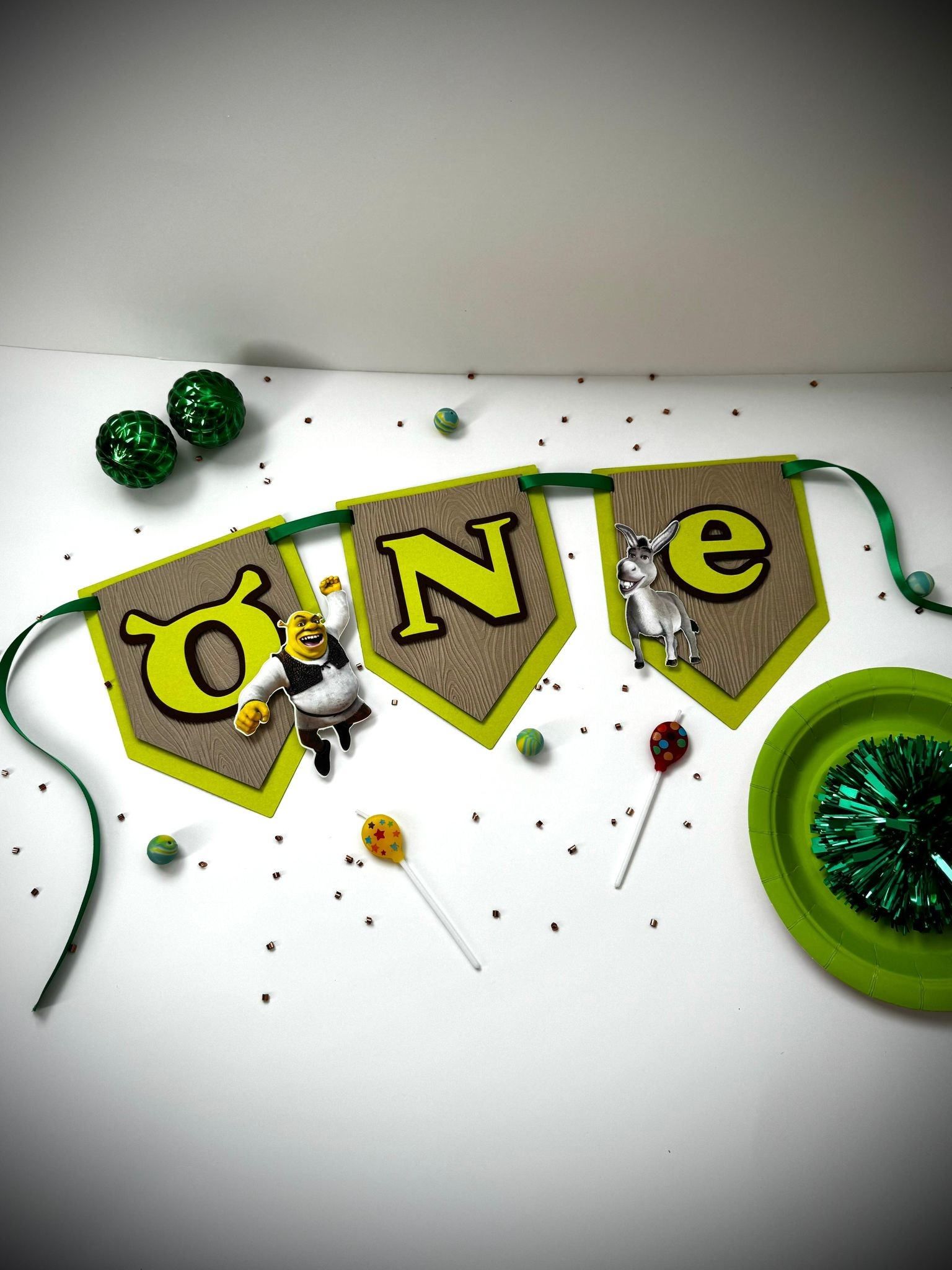 shrek birthday banner personalized – party decoration for kids shrek birthday banner personalized – party decoration for kids