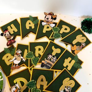 Happy Birthday Mickey Mouse Safari Banner | Mickey Mouse Safari Party