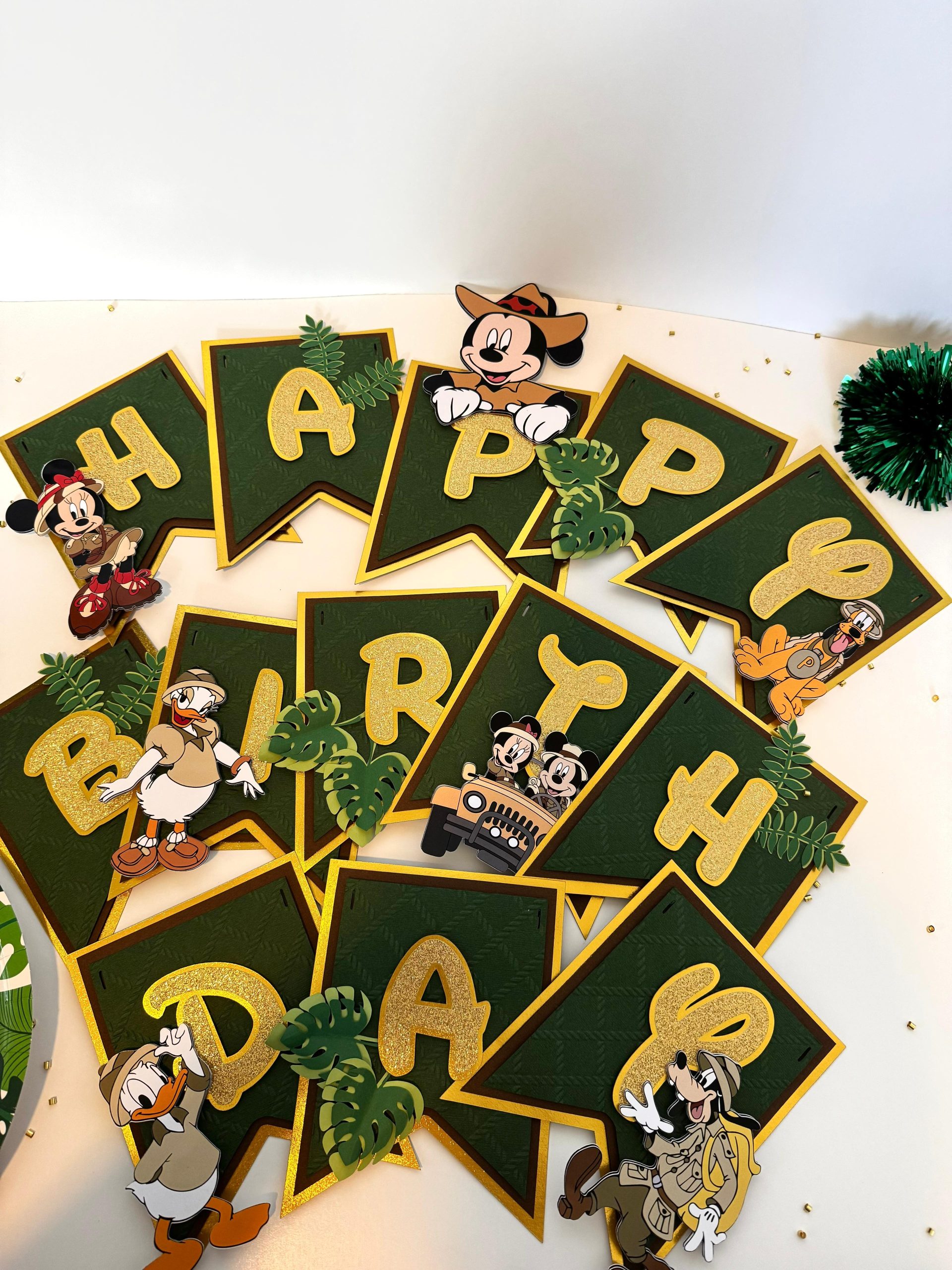 Happy Birthday Mickey Mouse Safari Banner | Mickey Mouse Safari Party Happy Birthday Mickey Mouse Safari Banner | Mickey Mouse Safari Party