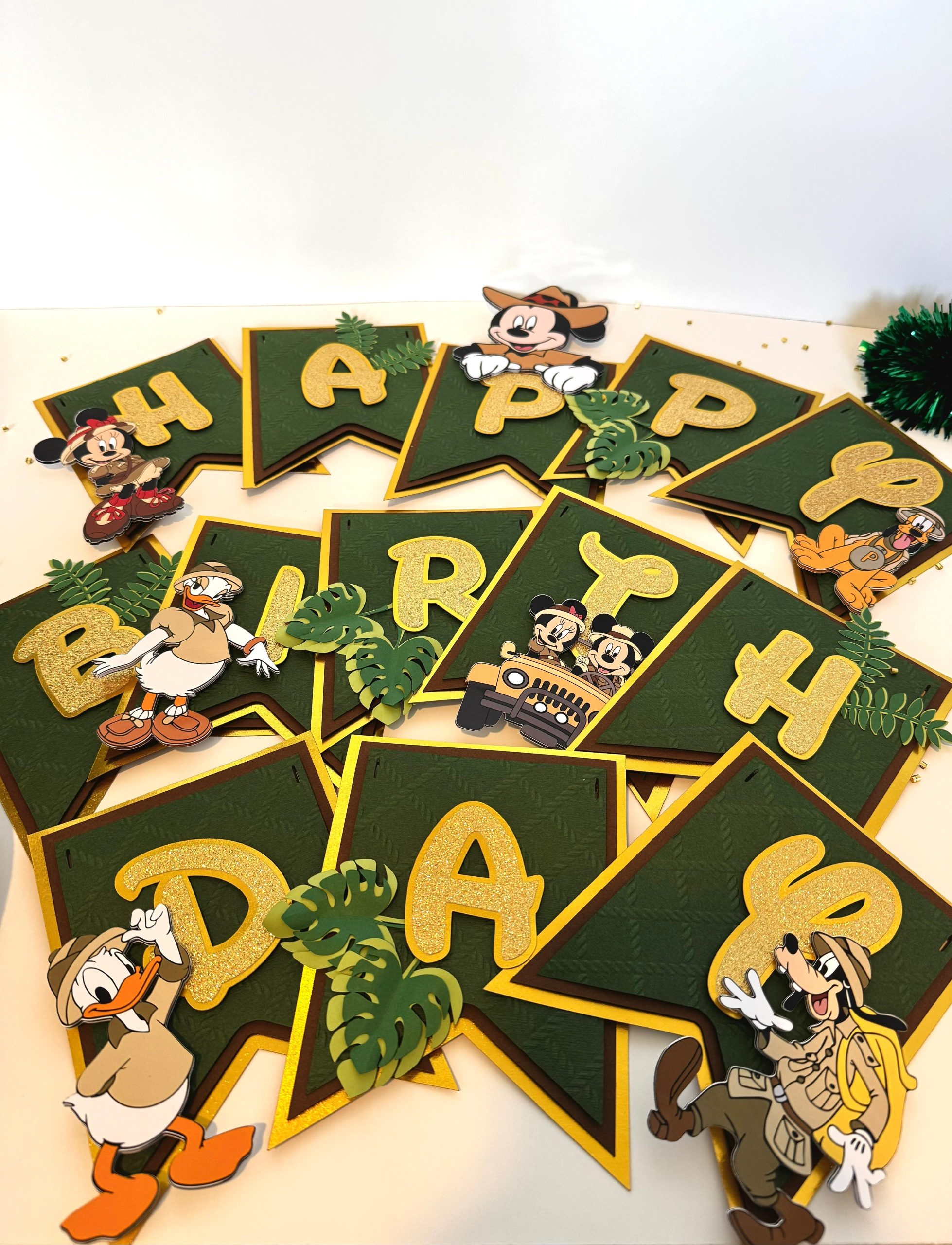 Happy Birthday Mickey Mouse Safari Banner | Mickey Mouse Safari Party Happy Birthday Mickey Mouse Safari Banner | Mickey Mouse Safari Party