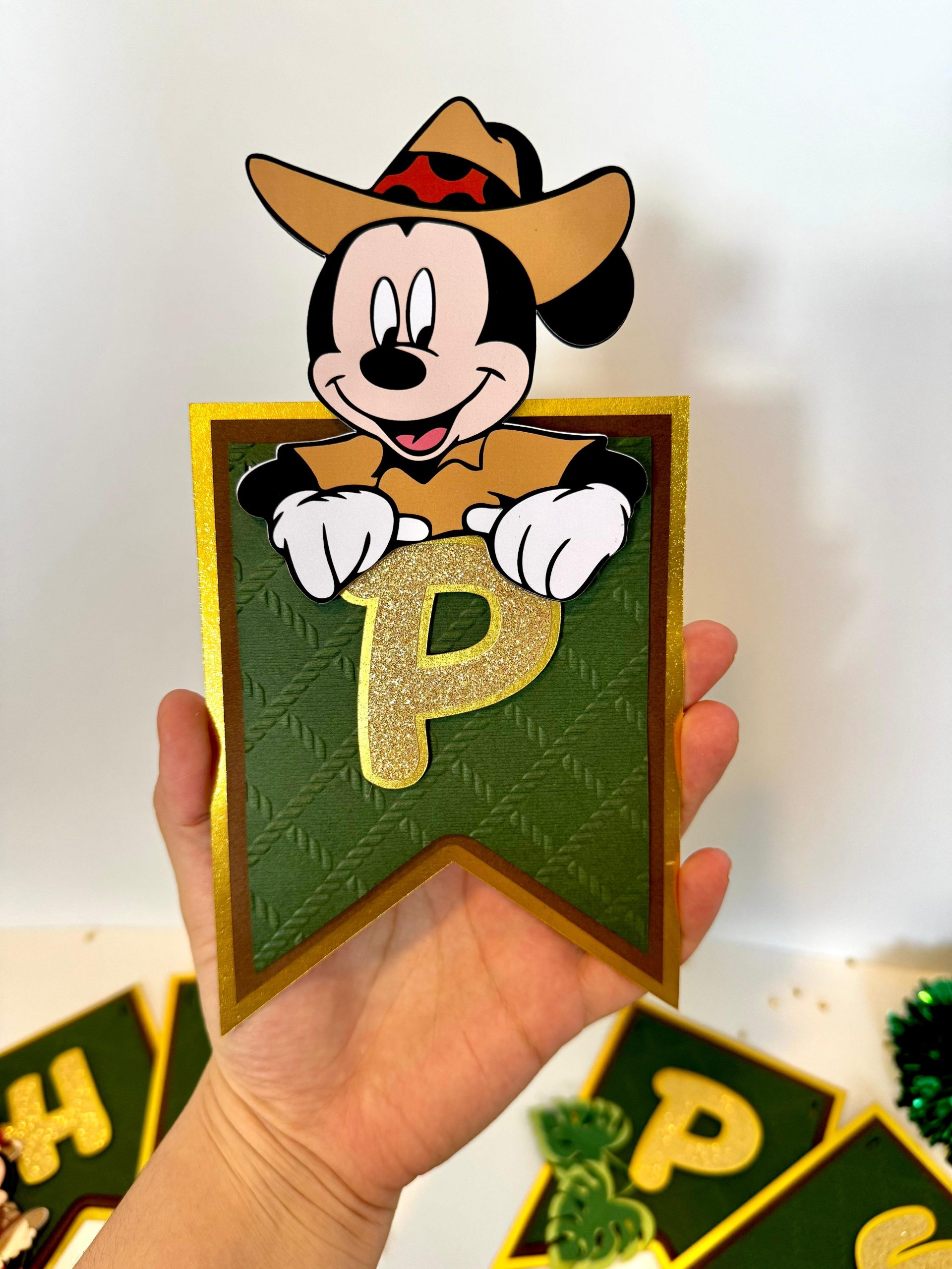 Happy Birthday Mickey Mouse Safari Banner | Mickey Mouse Safari Party Happy Birthday Mickey Mouse Safari Banner | Mickey Mouse Safari Party