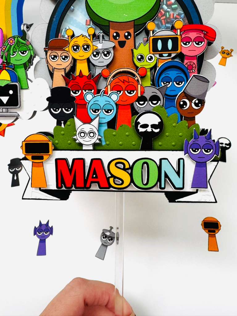 Sprunki Dandy's World Cake Topper Sprunki Dandy's World Cake Topper