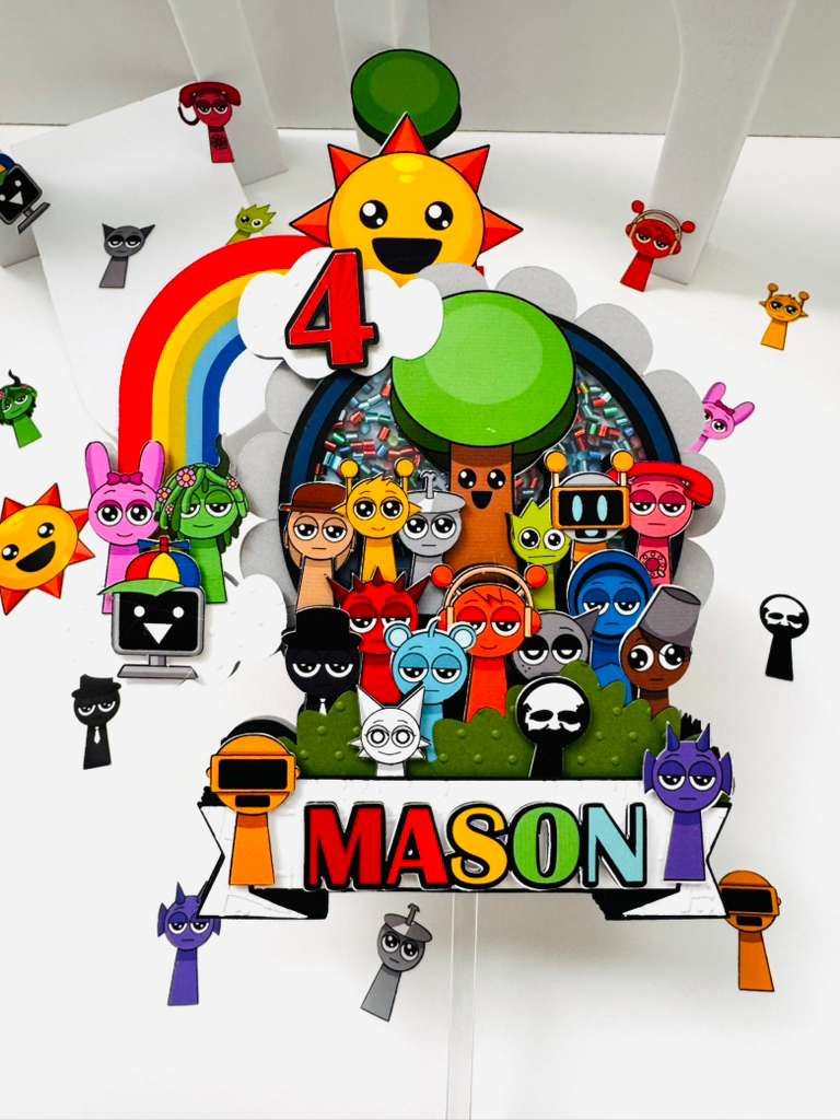 Sprunki Dandy's World Cake Topper Sprunki Dandy's World Cake Topper