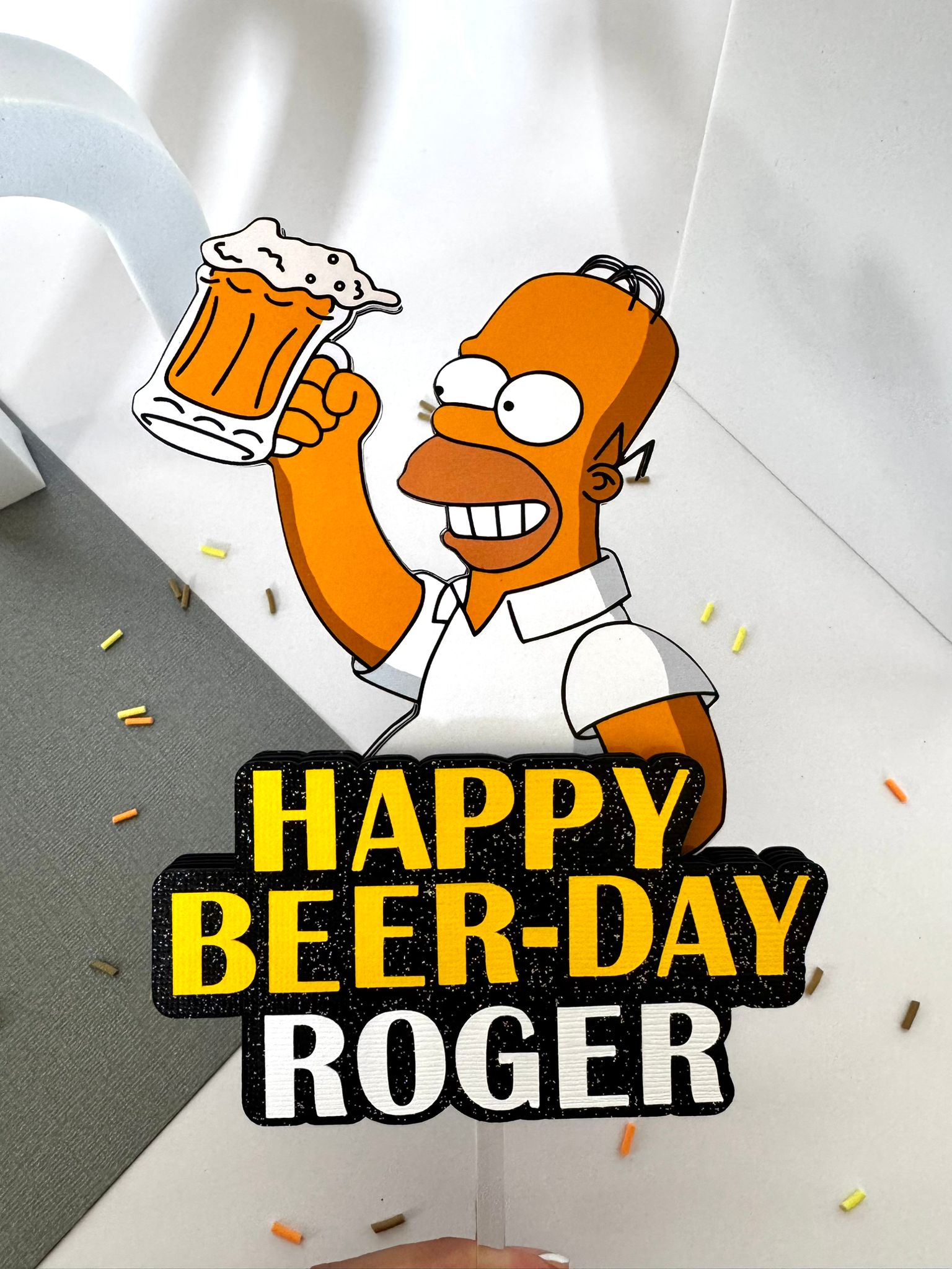 Homer Cake Topper | Personalized Simpsons Birthday Cake Decor Homer Cake Topper | Personalized Simpsons Birthday Cake Decor