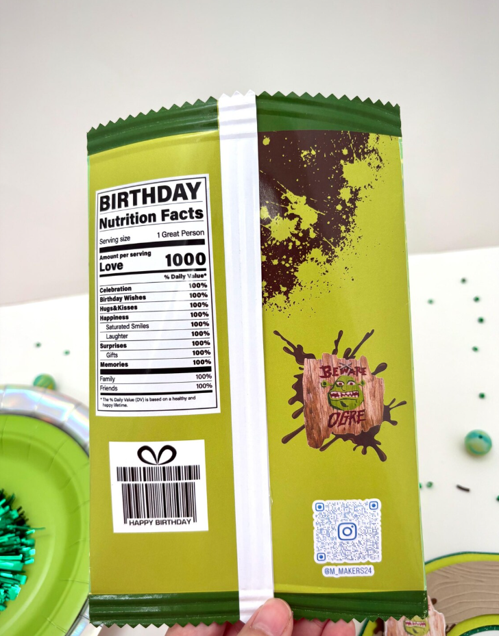 shrek chip bags – custom party favors for kids birthday shrek snack bags empty shrek chip bags – custom party favors for kids birthday shrek snack bags empty