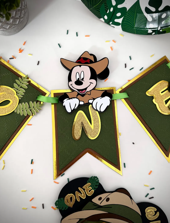 mickey mouse safari one banner | mickey mouse safari party decor | mickey mouse safari high chair banner mickey mouse safari one banner | mickey mouse safari party decor | mickey mouse safari high chair banner