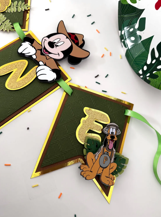 mickey mouse safari one banner | mickey mouse safari party decor | mickey mouse safari high chair banner mickey mouse safari one banner | mickey mouse safari party decor | mickey mouse safari high chair banner