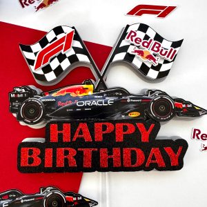 3d red bull cake topper | personalized formula 1 birthday cake decor | red bull f1 birthday decoration
