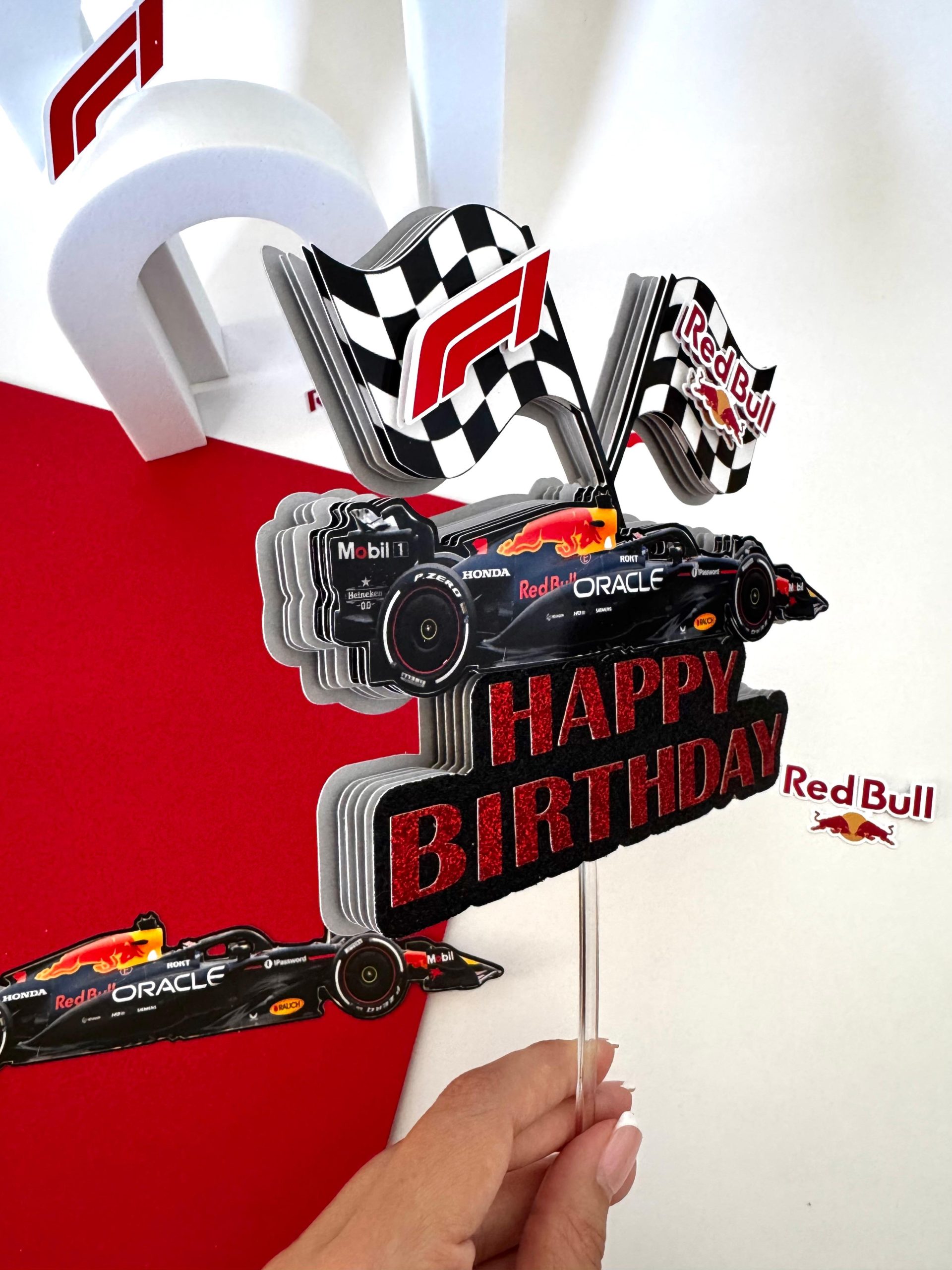 3d red bull cake topper | personalized formula 1 birthday cake decor | red bull f1 birthday decoration 3d red bull cake topper | personalized formula 1 birthday cake decor | red bull f1 birthday decoration